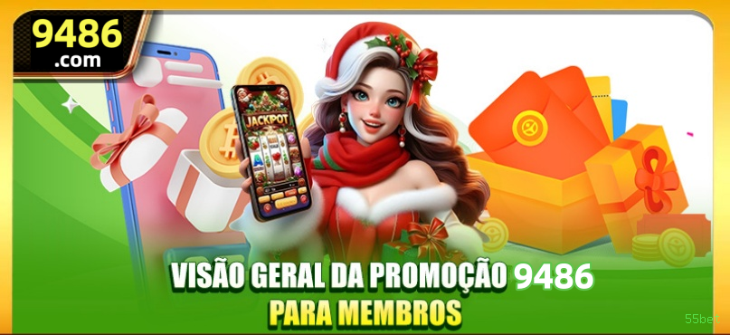 Imagem promocional da 55bet mostrando a plataforma e suas vantagens
